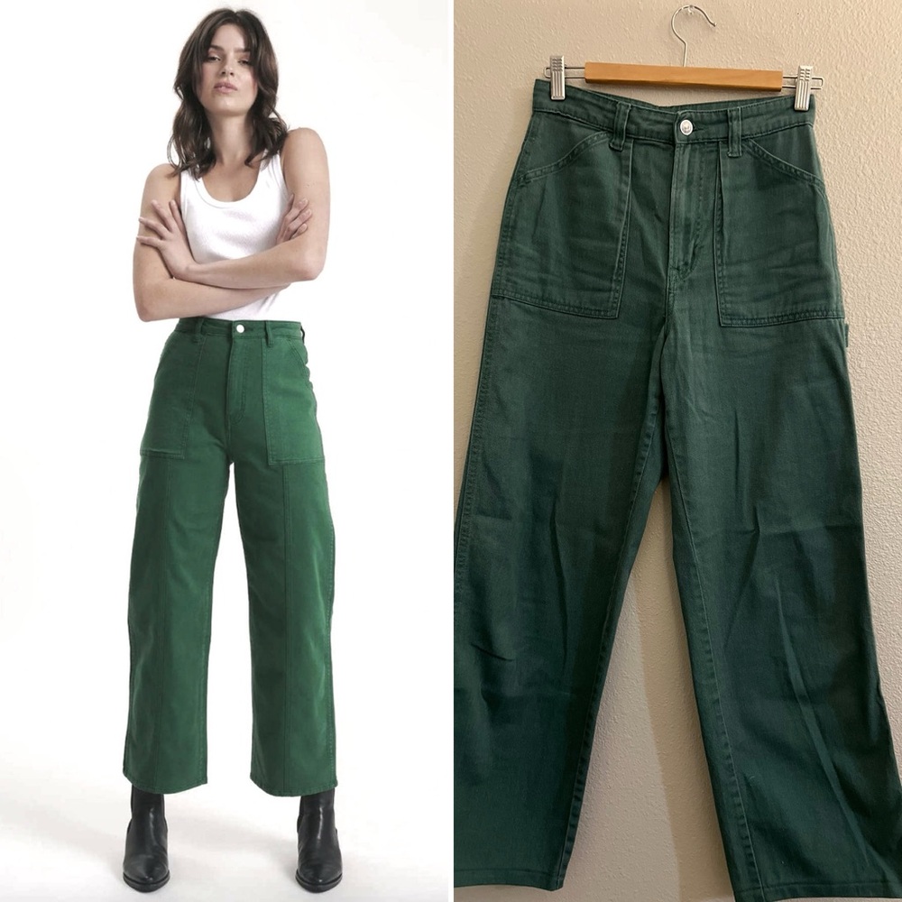 H&M Carpenter/Work Pants, green, 4